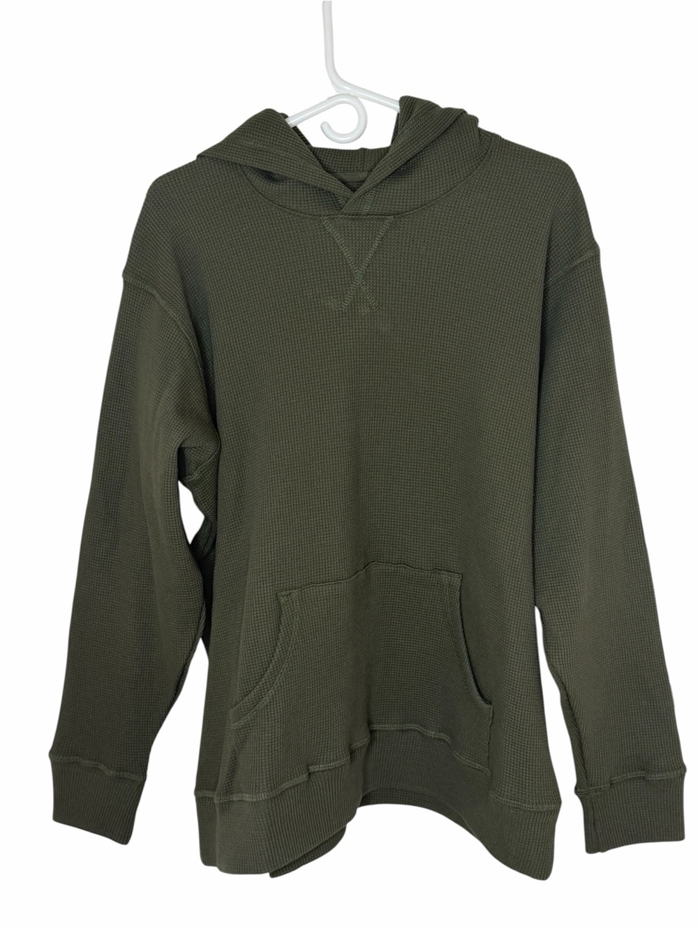 NWOT American Giant Loden Green Summit Waffle Pullover Hoodie Extra Large XL - Picture 6 of 9